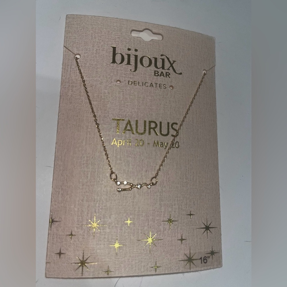 Bijoux Bar Taurus Necklace, 16 inches